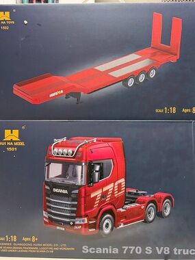 HUINA 1/18 RC Tractor Truck SC770S 1501 6*4 RTR Lorry Car Set (Truck & Trailer )